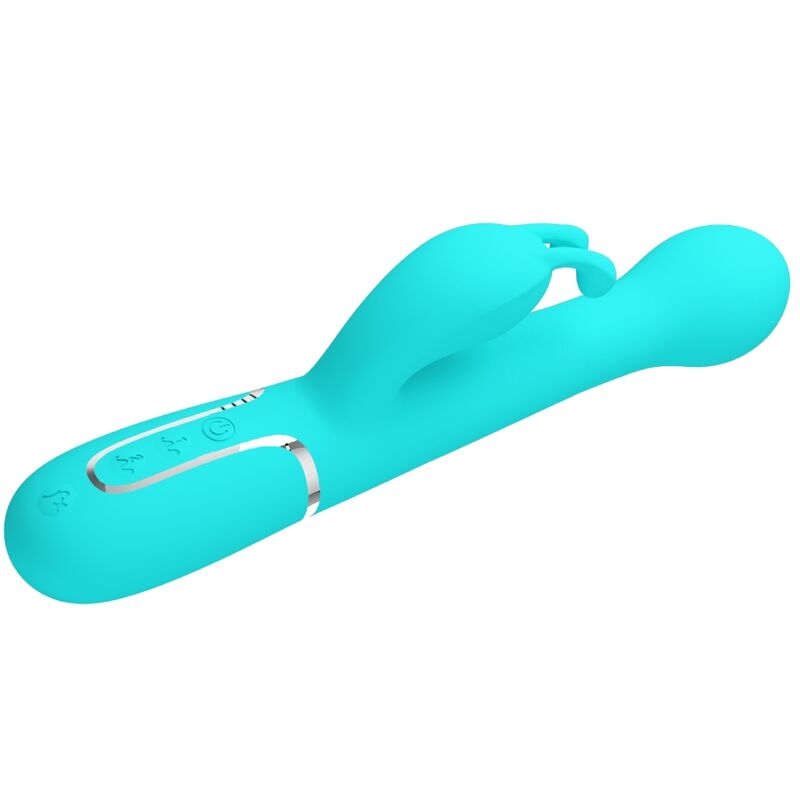PRETTY LOVE - VIBRATEUR DEJON RABBIT 3 EN 1 MULTIFONCTION VERT AQUA - Sensualia