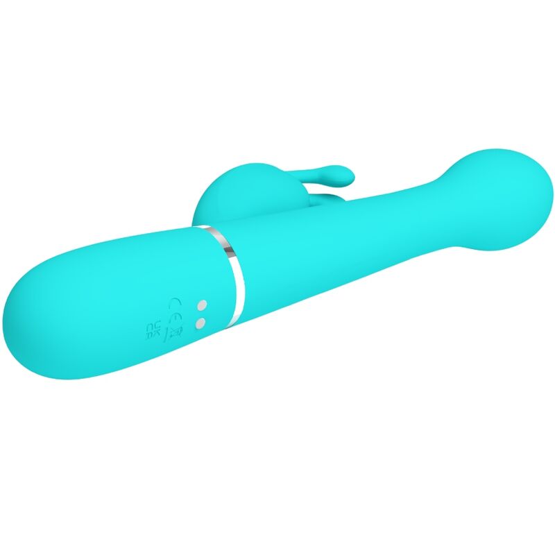 PRETTY LOVE - VIBRATEUR DEJON RABBIT 3 EN 1 MULTIFONCTION VERT AQUA - Sensualia