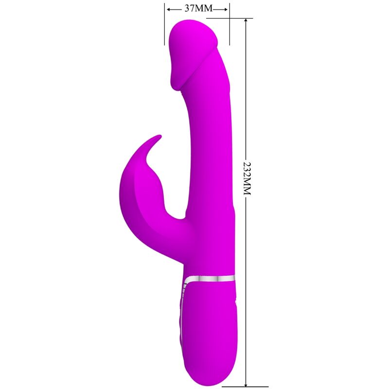 PRETTY LOVE - VIBRATEUR DEJON RABBIT 3 EN 1 MULTIFONCTION  FUCSIA - Sensualia