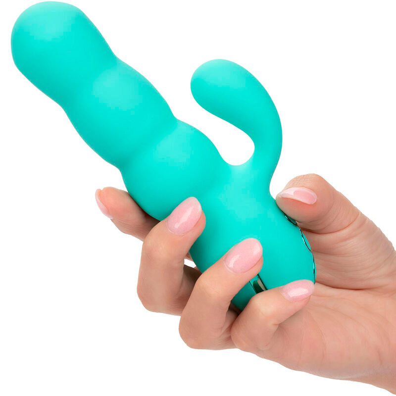 CALEXOTICS - VIBRATEUR DEL MAR DIVA RABBIR AQUA GREEN PAR CALIFORNIA DREAMING - Sensualia