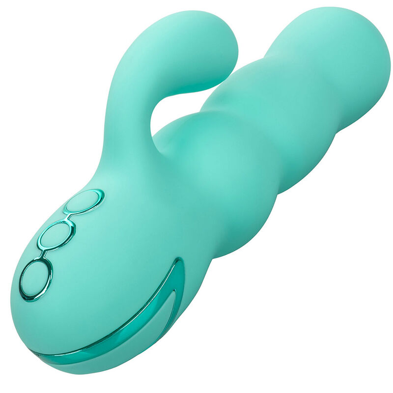 CALEXOTICS - VIBRATEUR DEL MAR DIVA RABBIR AQUA GREEN PAR CALIFORNIA DREAMING - Sensualia