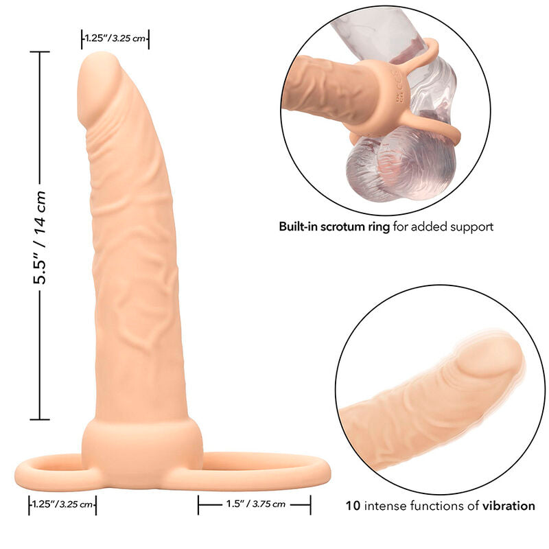 CALEXOTICS - PERFORMANCE MAXX RECHARGEABLE DOUBLE PÉNÉTRATEUR PEAU CLAIRE - Sensualia