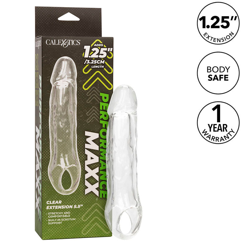 CALEXOTICS - EXTENSION PERFORMANCE MAXX CLEAR 5,5 TRANSPARENTE - Sensualia