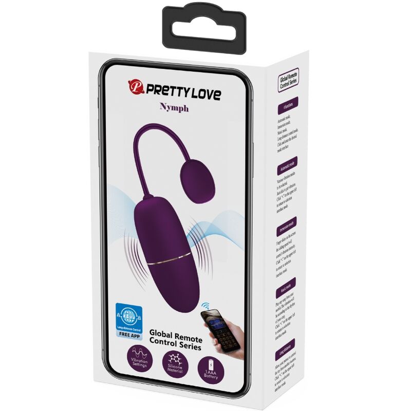PRETTY LOVE - NYMPH OEUF VIBRANT CONTRÔLÉ PAR APPLICATION LILA - Sensualia