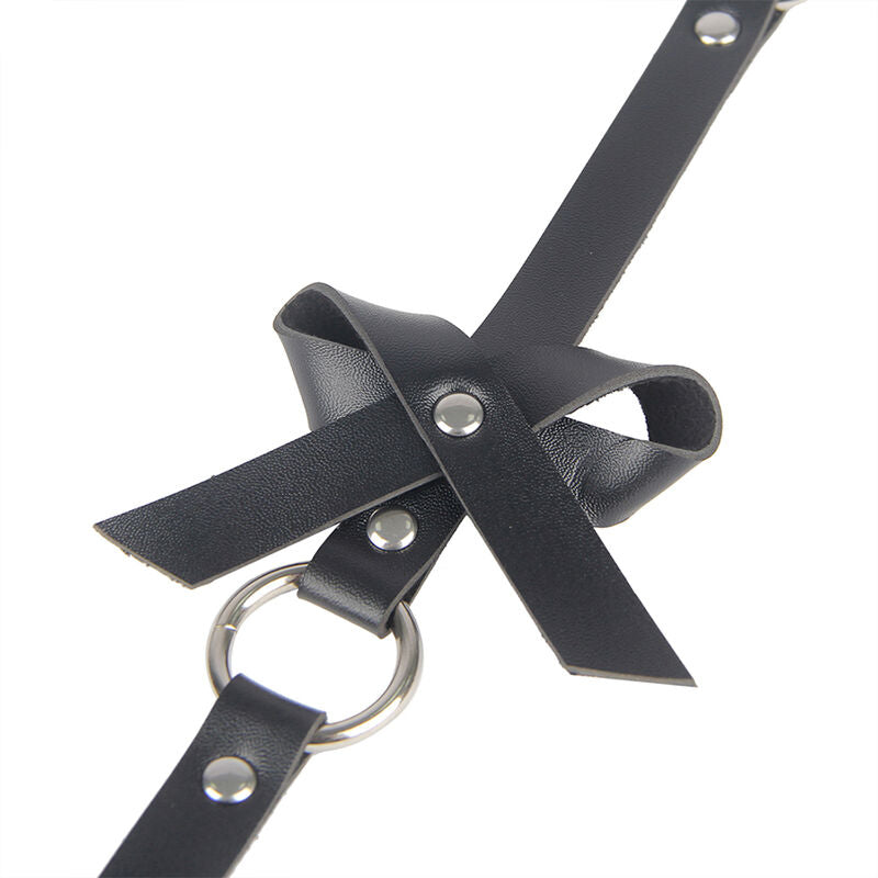 SUBBLIME - HARNAIS DE JAMBE CHAÎNE CUIR NOIR TAILLE UNIQUE - Sensualia