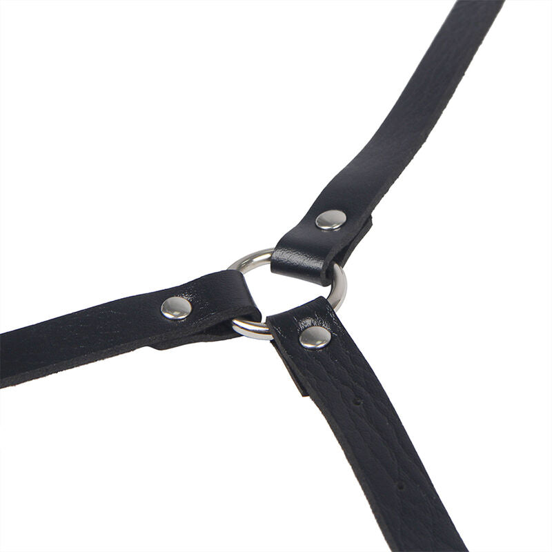SUBBLIME - HARNAIS DE CORPS EN CUIR NOIR TAILLE UNIQUE - Sensualia