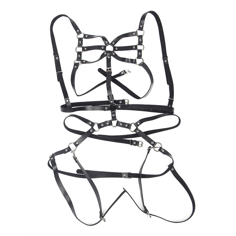 SUBBLIME - HARNAIS CORPS SANGLES AJUSTABLES CUIR NOIR TAILLE UNIQUE - Sensualia