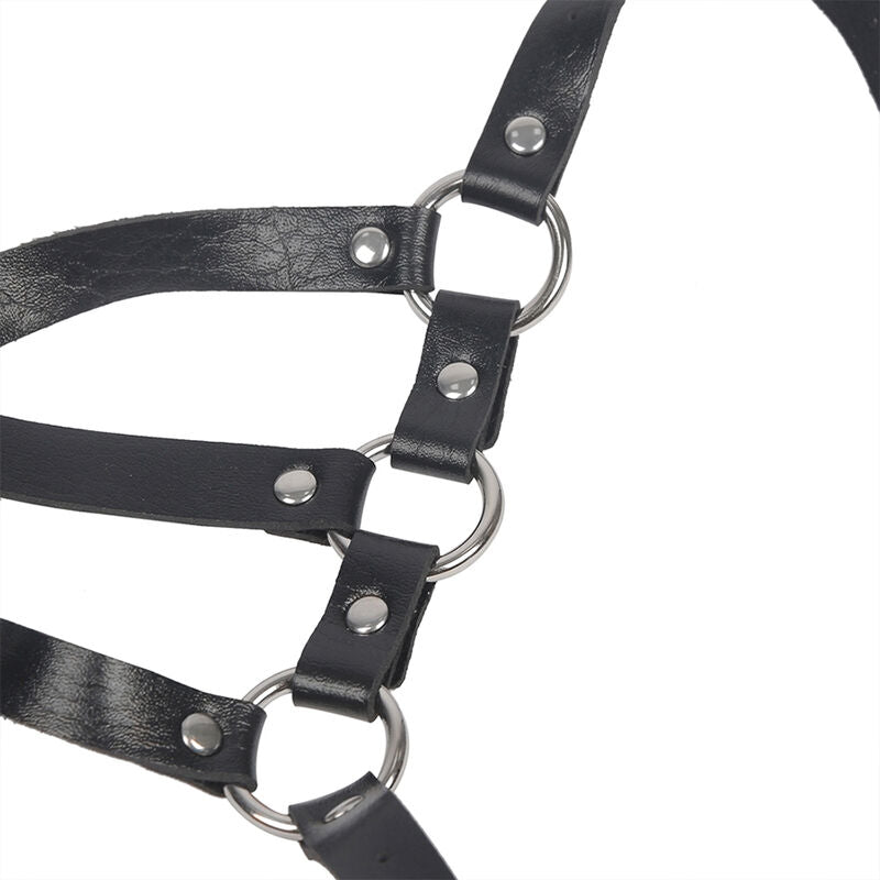 SUBBLIME - HARNAIS CORPS SANGLES AJUSTABLES CUIR NOIR TAILLE UNIQUE - Sensualia