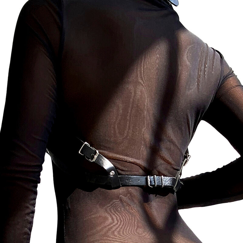 SUBBLIME - HARNAIS POITRINE EN CUIR NOIR TAILLE UNIQUE - Sensualia