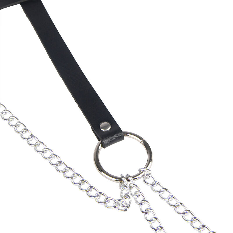 SUBBLIME - CHAINE BAGUE CUIR CEINTURE NOIR TAILLE UNIQUE - Sensualia