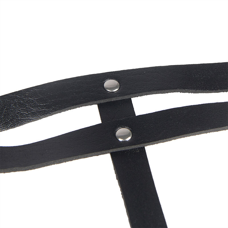 SUBBLIME - CHAINE BAGUE CUIR CEINTURE NOIR TAILLE UNIQUE - Sensualia