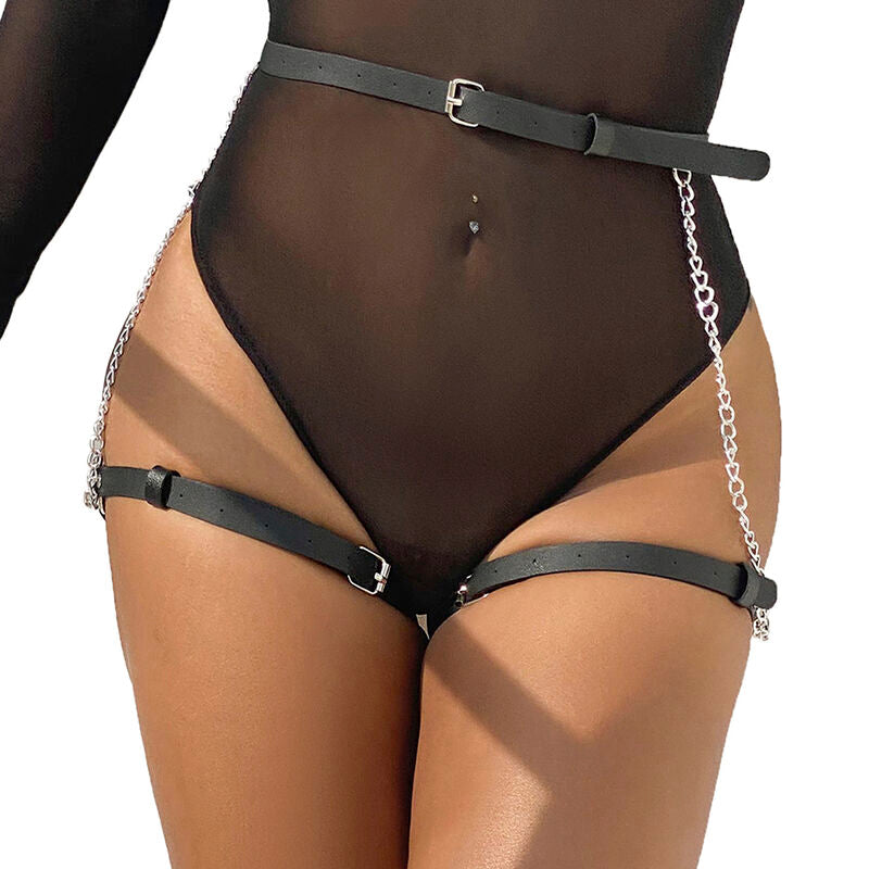 SUBBLIME - HARNAIS CEINTURE CUIR NOIR TAILLE UNIQUE - Sensualia