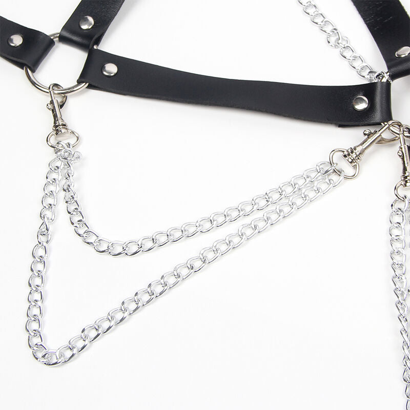SUBBLIME - SOUTIEN-GORGE HARNAIS AVEC CHAÎNE DÉTAIL TAILLE UNIQUE - Sensualia