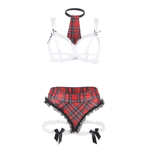 SUBBLIME - COSTUME D'ÉCOLIÈRE SEXY AVEC SOUTIEN-GORGE S/M - Sensualia
