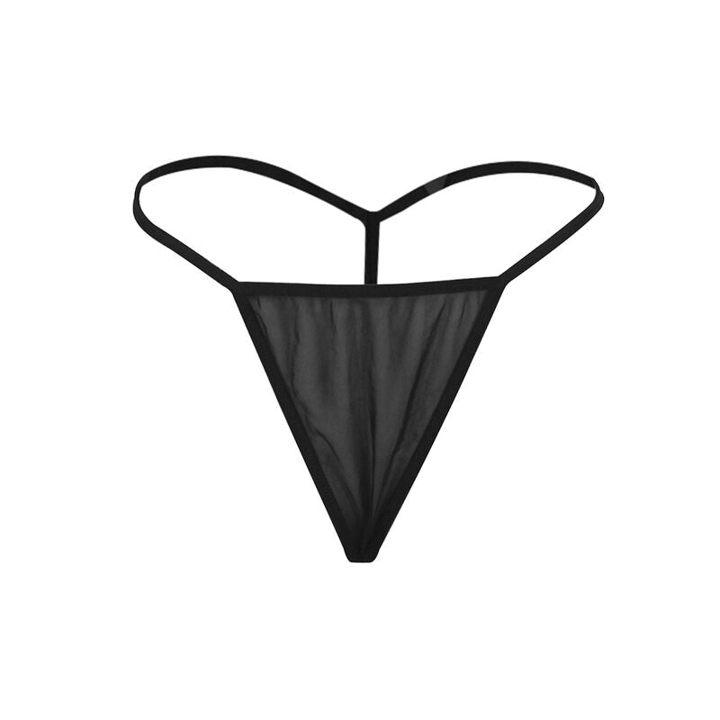SUBBLIME - BABYDOLL TELA DE TUL DETALLE ENCAJE Y FLOR NEGRO S/M - Sensualia