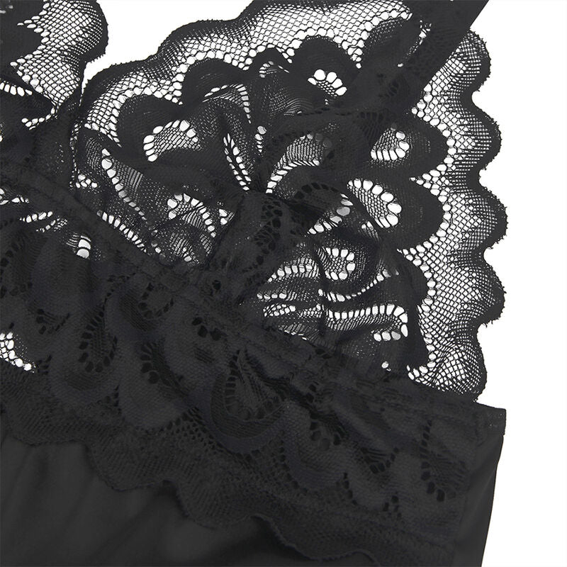 SUBBLIME - BABYDOLL CON ESTAMPADO FLORAL PECHO NEGRO S/M - Sensualia