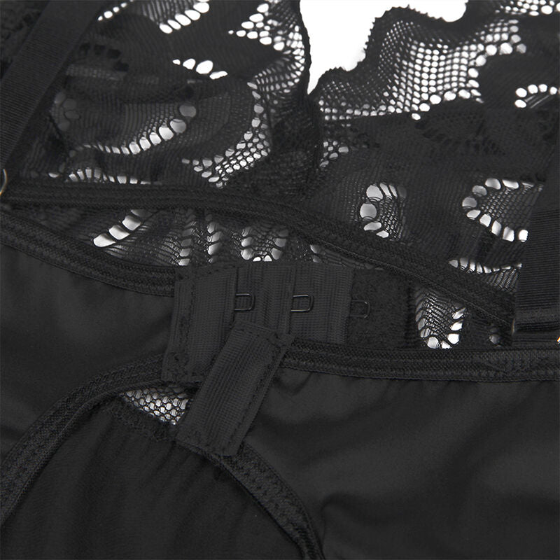 SUBBLIME - BABYDOLL CON ESTAMPADO FLORAL PECHO NEGRO S/M - Sensualia