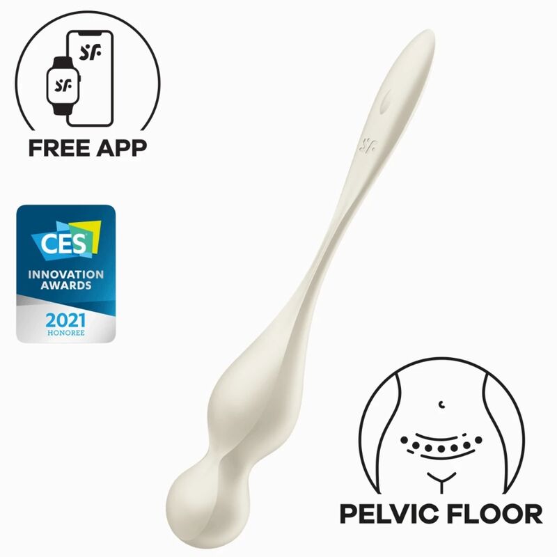 SATISFYER - BALLES VIBRANTES DE KEGEL LOVE BIRDS BLANCHES - Sensualia