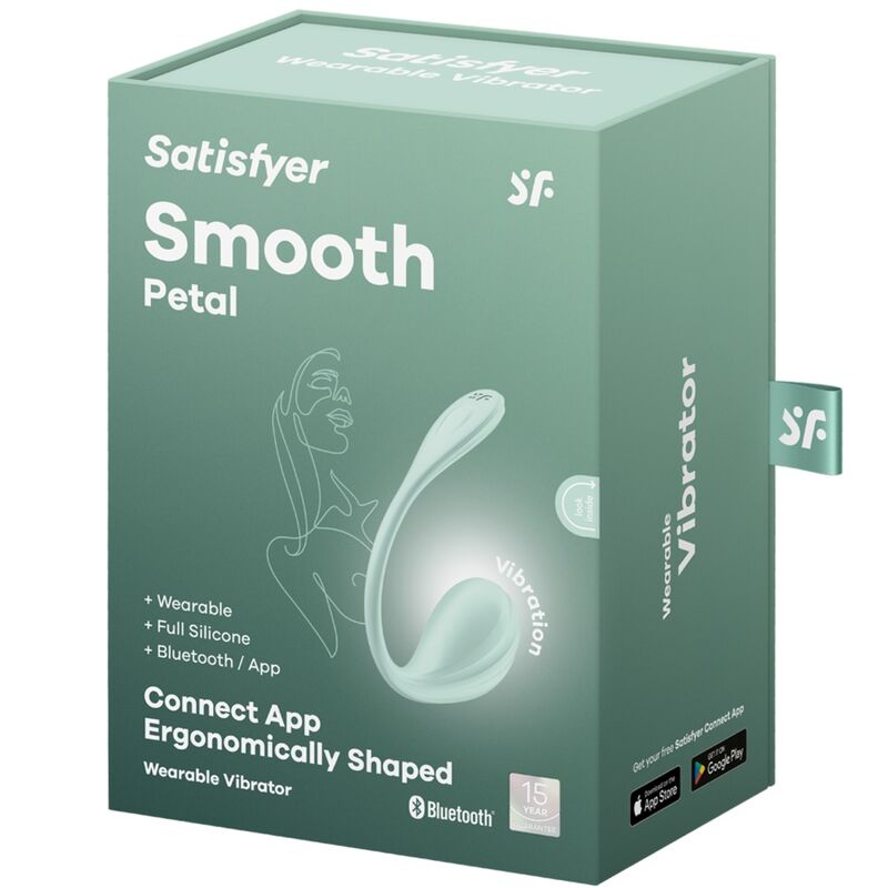 SATISFYER - APPLICATION GRATUITE STIMULATEUR DE POINT G PÉTALE LISSE VERT D'EAU - Sensualia