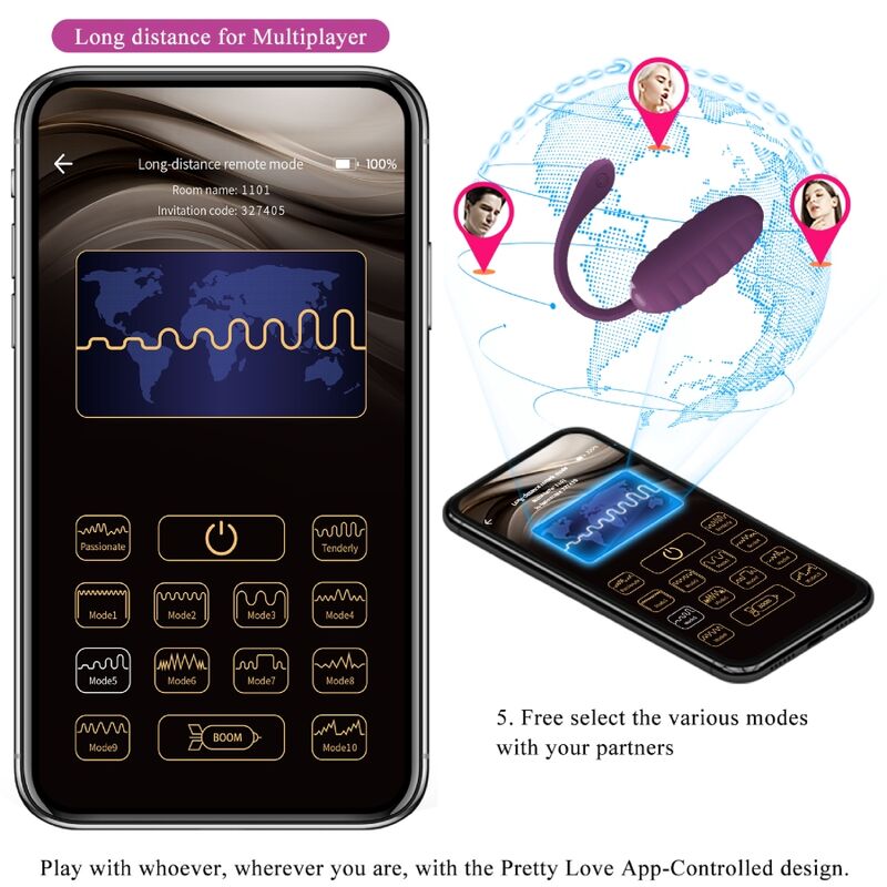 PRETTY LOVE - OEUF VIBRANT RECHARGEABLE CASPER VIOLET - Sensualia