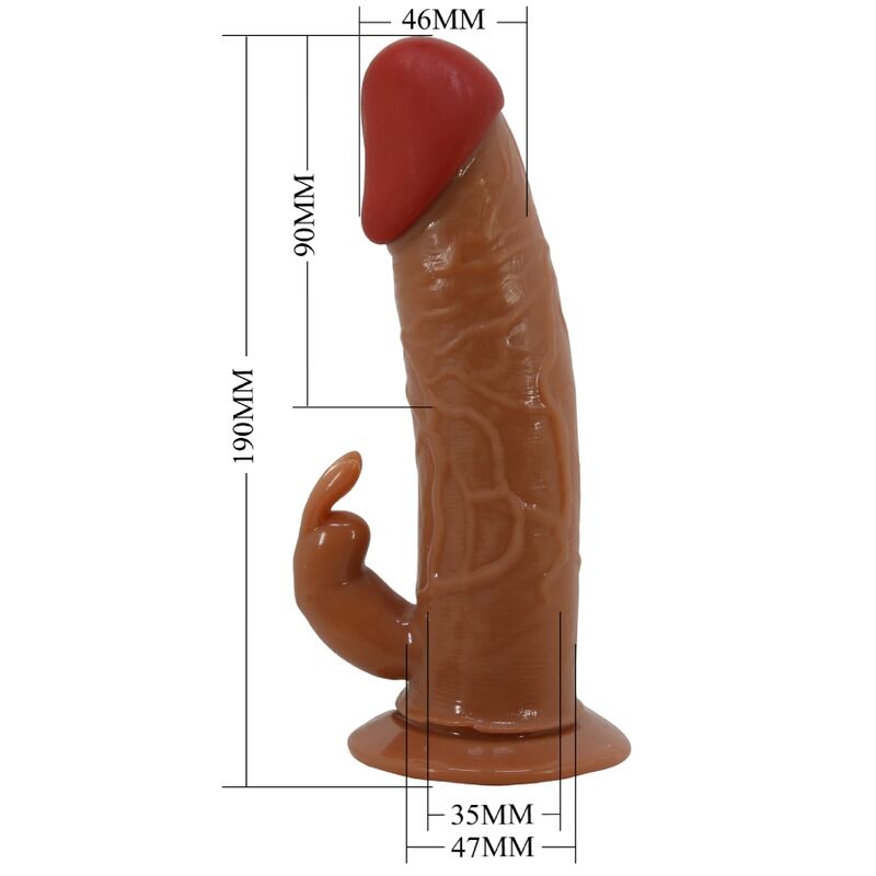 PRETTY LOVE - MARION HARNAIS SLIP UNIVERSEL AVEC DILDO VIBRANT 19 CM MARRON - Sensualia