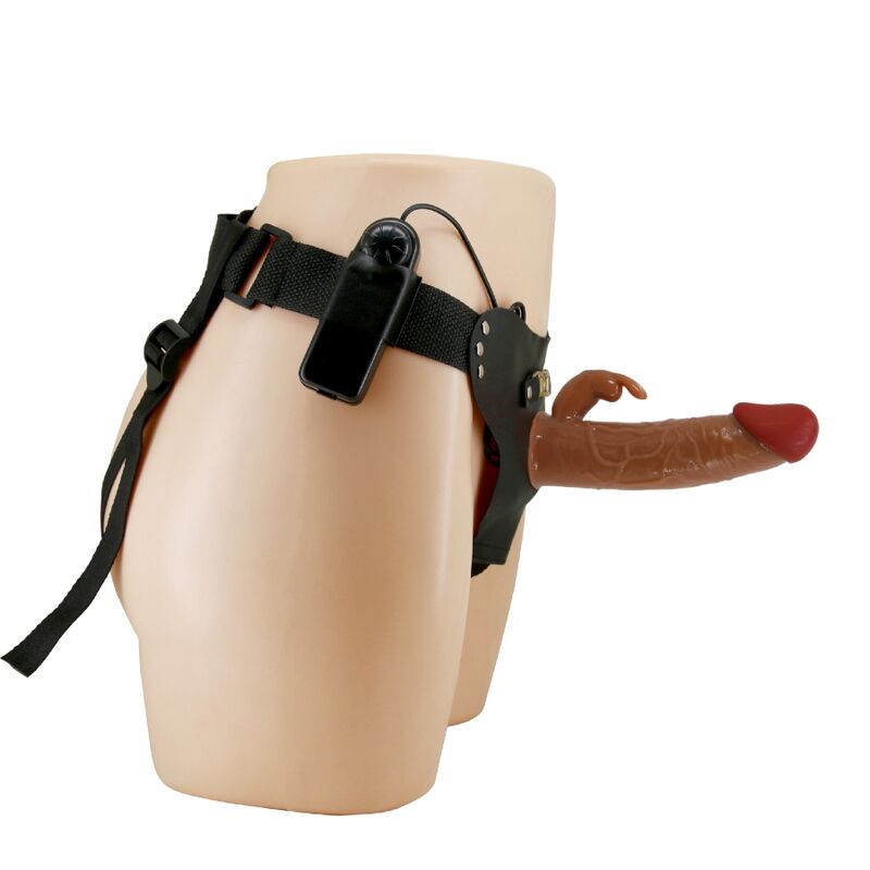 PRETTY LOVE - MARION HARNAIS SLIP UNIVERSEL AVEC DILDO VIBRANT 19 CM MARRON - Sensualia