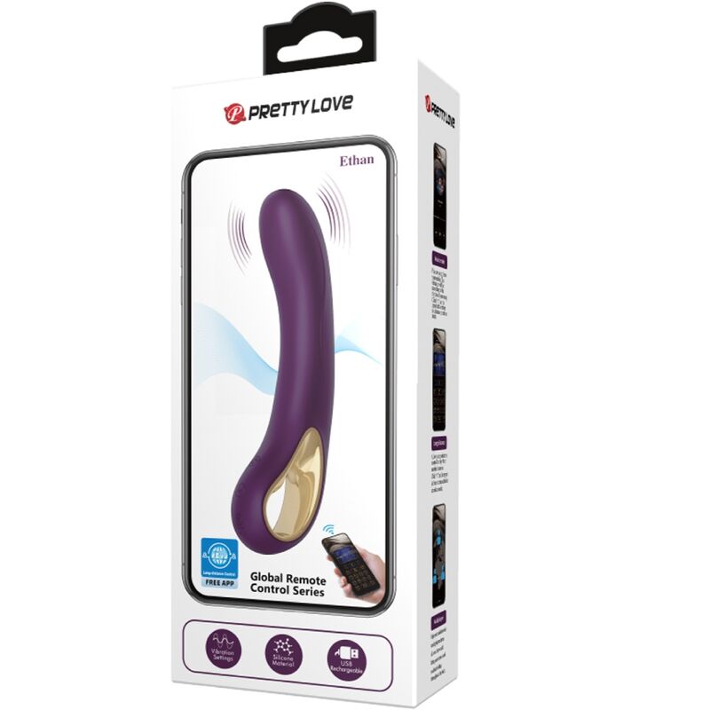 PRETTY LOVE - ETHAN VIBRATEUR RECHARGEABLE VIOLET - Sensualia