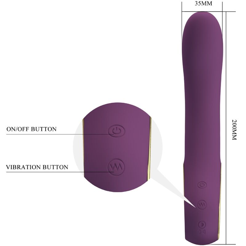 PRETTY LOVE - ETHAN VIBRATEUR RECHARGEABLE VIOLET - Sensualia
