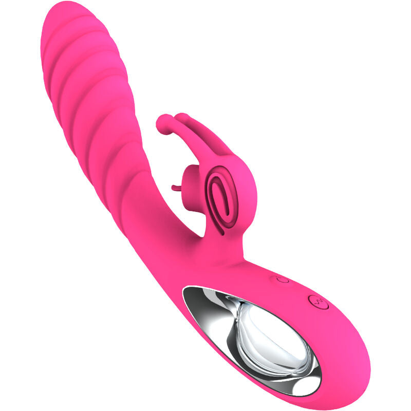 ARMONY - VIBRATEUR VICKY RABBIT AVEC LANGUE  ANNEAU DE TIRAGE FUCHSIA - Sensualia