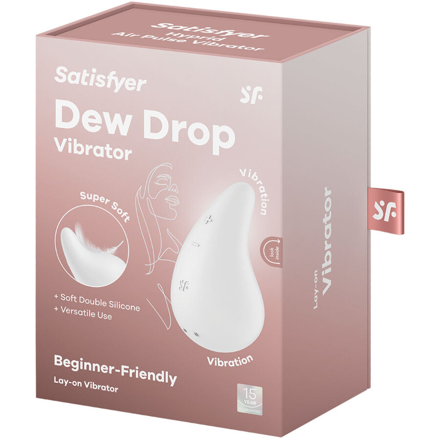 SATISFYER - DEW DROP VIBRADOR LAY-ON BLANCO - Sensualia