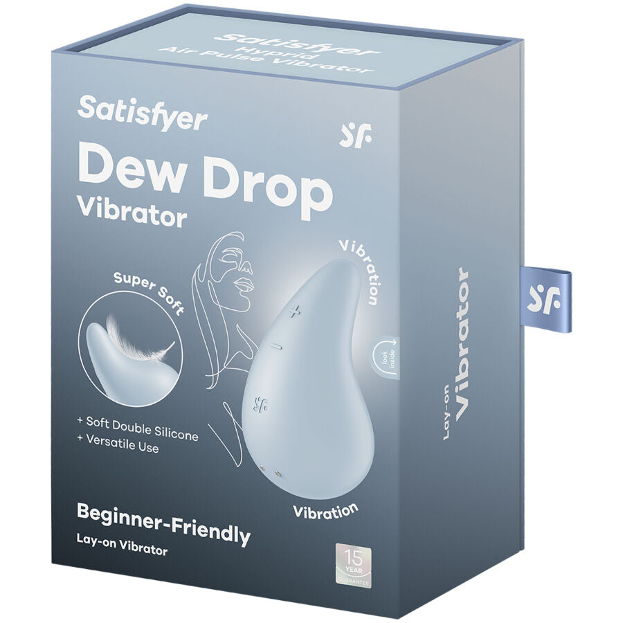SATISFYER - DEW DROP VIBRADOR LAY-ON BLANCO - Sensualia