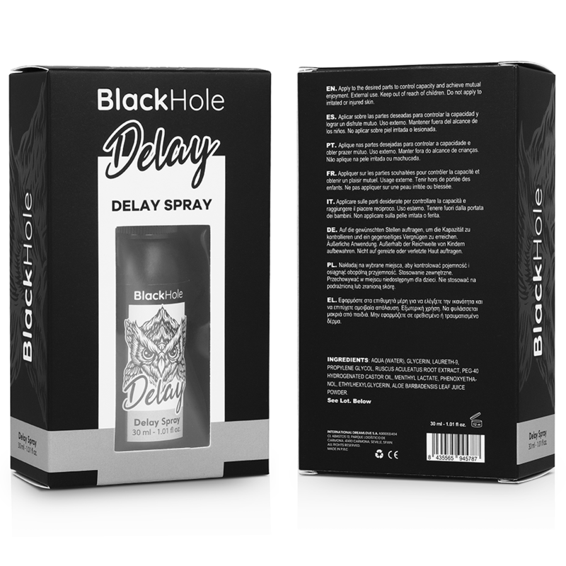 BLACK HOLE - SPRAY RETARDANT STUDY FORTE 30 ML - Sensualia