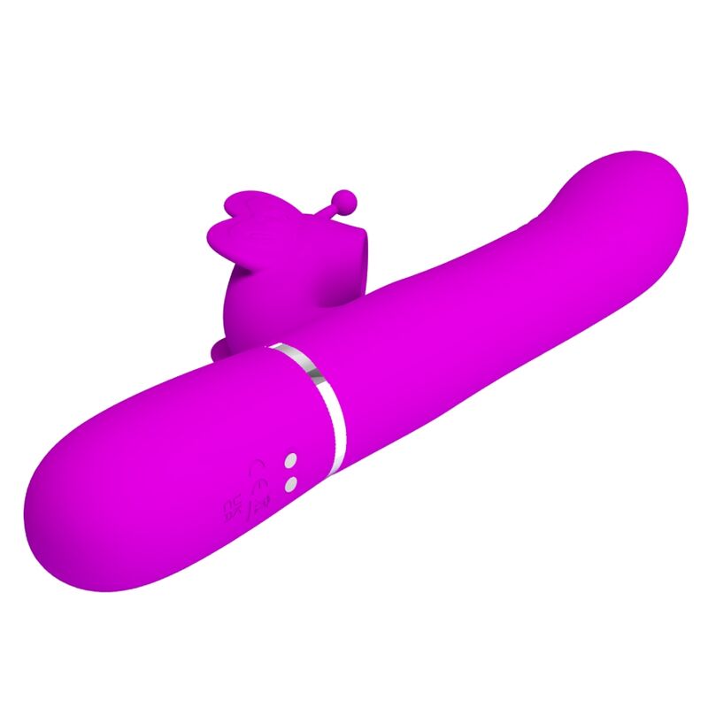 PRETTY LOVE - VIBRATEUR MULTIFONCTION LAPIN 4 EN 1 PAPILLON FUCHSIA - Sensualia