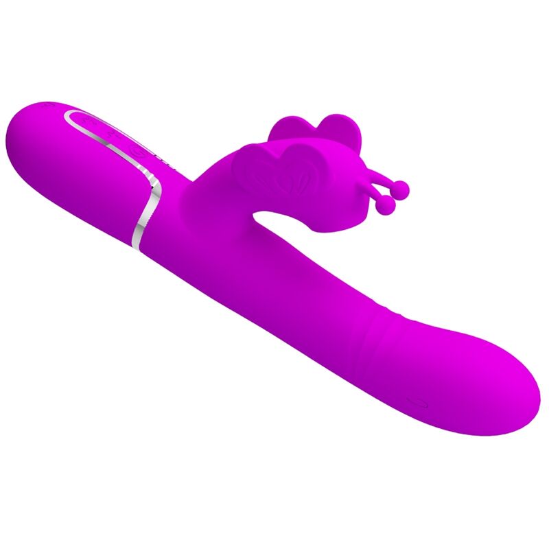 PRETTY LOVE - VIBRATEUR MULTIFONCTION LAPIN 4 EN 1 PAPILLON FUCHSIA - Sensualia