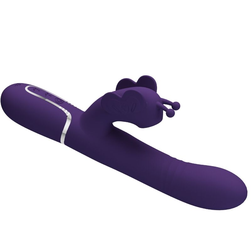 PRETTY LOVE - VIBRATEUR MULTIFONCTION LAPIN 4 EN 1 PAPILLON VIOLET - Sensualia