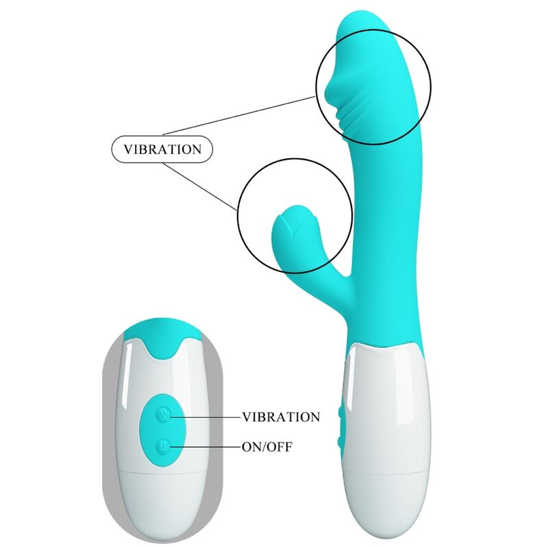 PRETTY LOVE - VIBRATEUR SNAPPY G-SPOT VERT AQUA - Sensualia
