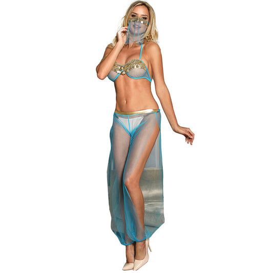 SUBBLIME - SET DE LENCERIA INDIA STYLE AZUL S/M - Sensualia