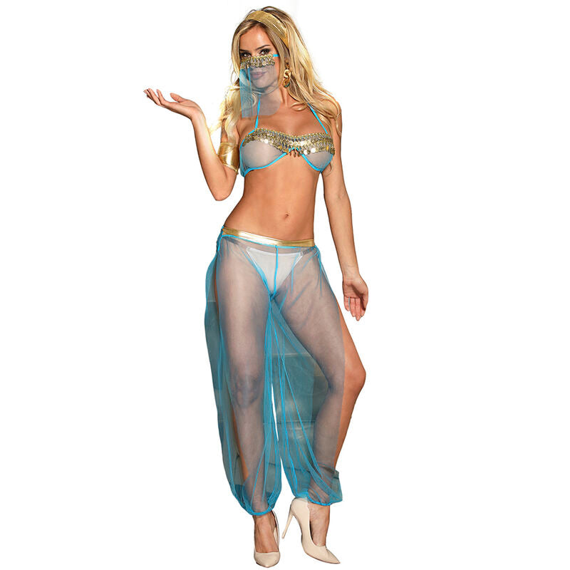SUBBLIME - SET DE LENCERIA INDIA STYLE AZUL S/M - Sensualia
