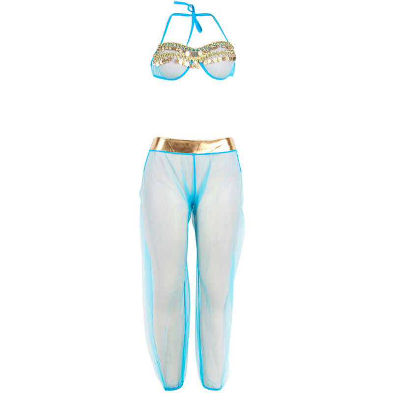 SUBBLIME - SET DE LENCERIA INDIA STYLE AZUL S/M - Sensualia