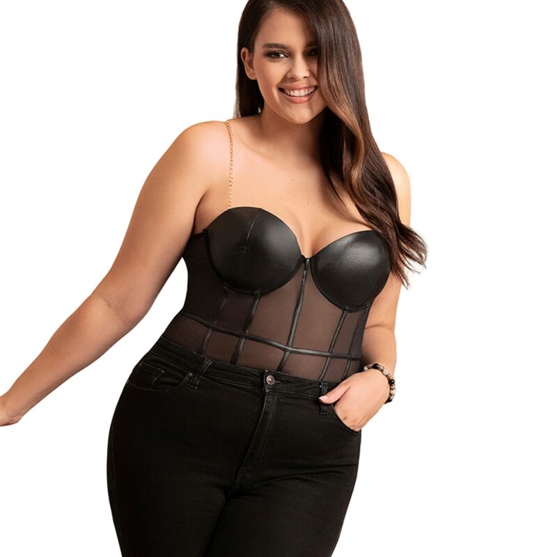 SUBBLIME - BODY TIRANTAS CADENA NEGRO S/M - Sensualia
