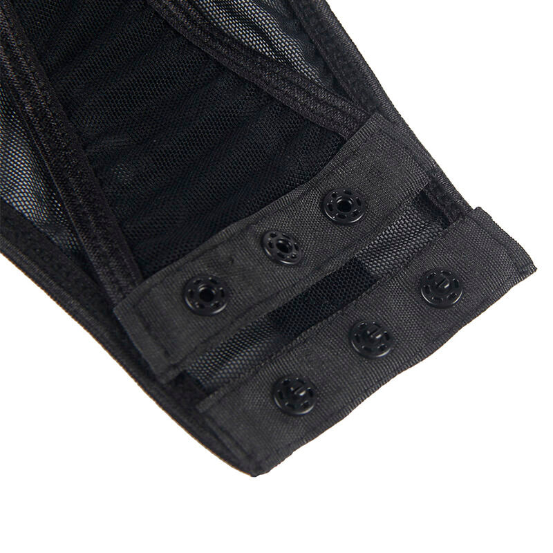 SUBBLIME - TEDDY CON LIGUERO DETALLE TIRAS PECHO NEGRO S/M - Sensualia