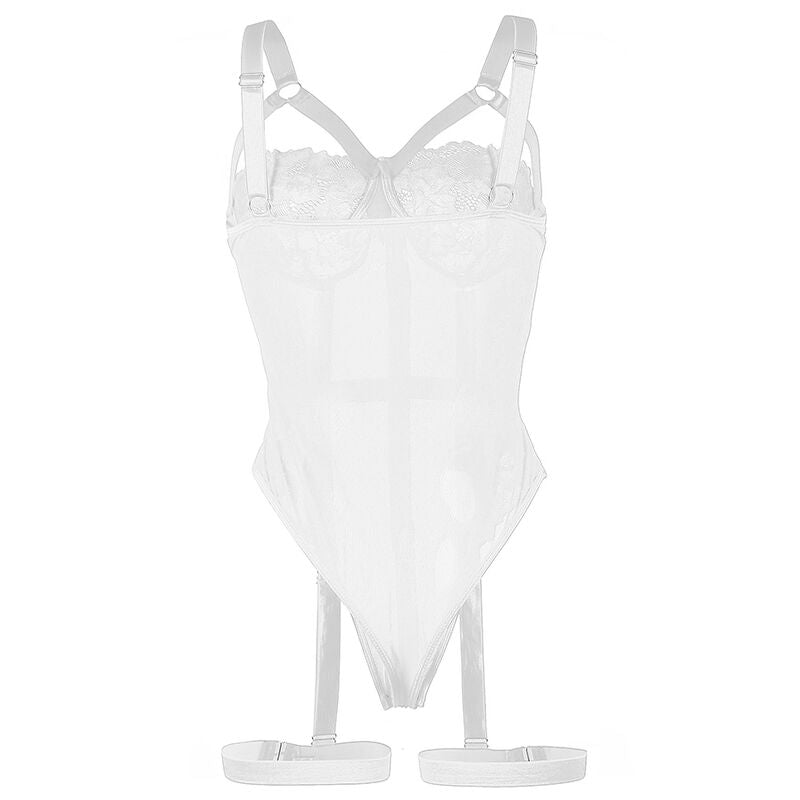 SUBBLIME - TEDDY CON LIGUERO DETALLE TIRAS PECHO BLANCO S/M - Sensualia