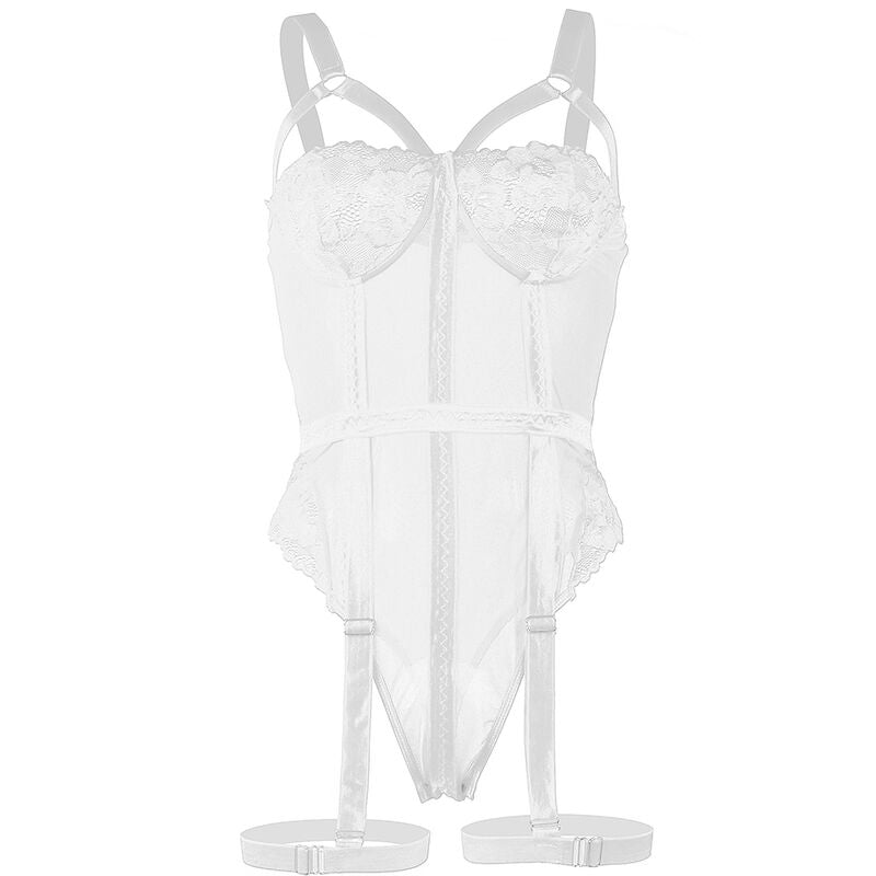 SUBBLIME - TEDDY CON LIGUERO DETALLE TIRAS PECHO BLANCO S/M - Sensualia