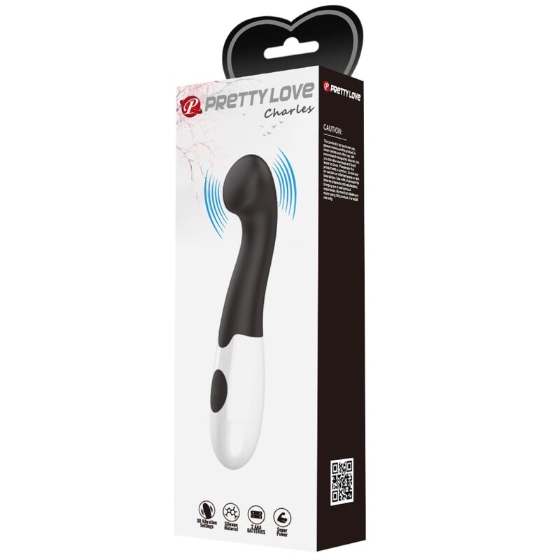 PRETTY LOVE - CHARLES VIBRATEUR POINT G 30 MODES NOIR - Sensualia