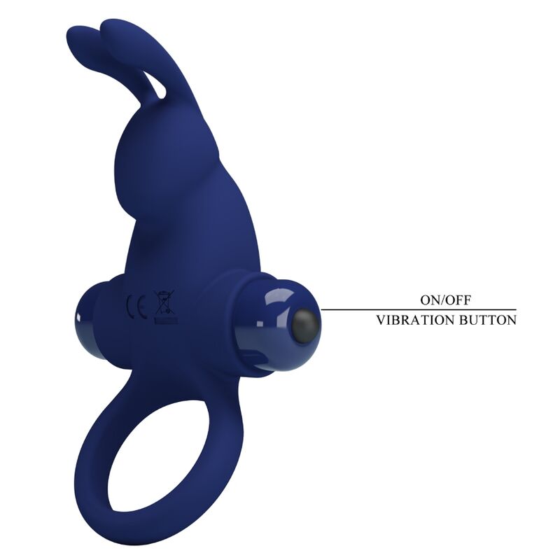 PRETTY LOVE - JIRO BAGUE LAPIN AVEC VIBRATION BLEU - Sensualia