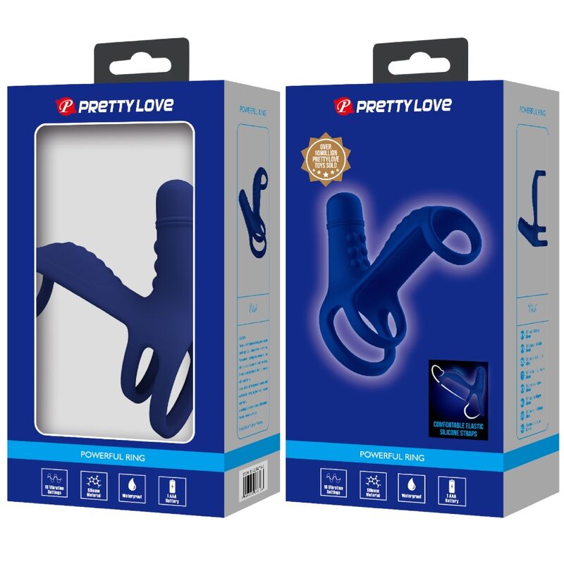 PRETTY LOVE - ANNEAU VIBRANT ELISH AVEC EXTENSION BLEU - Sensualia
