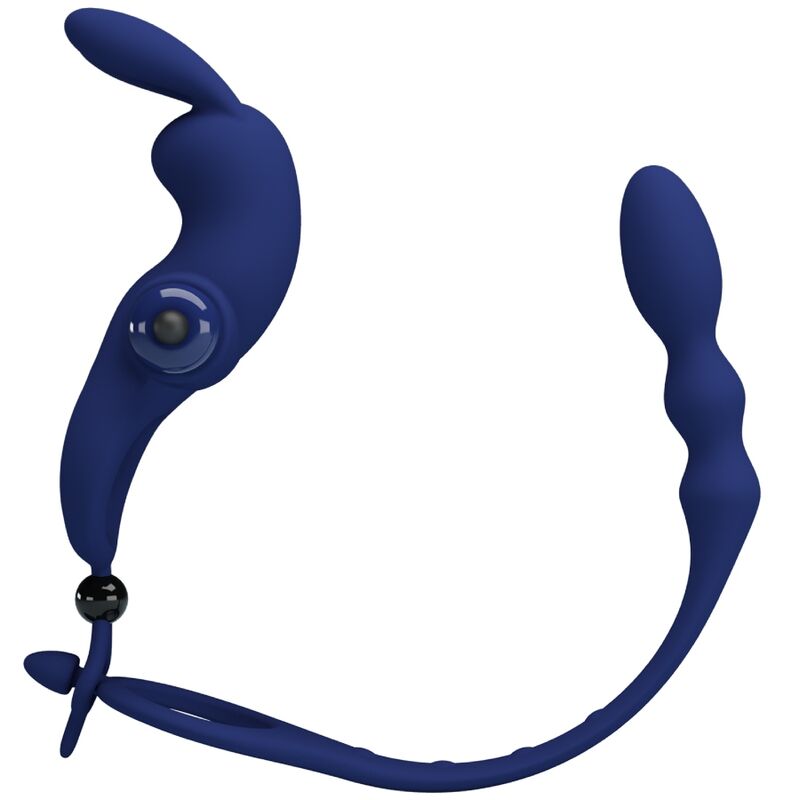 PRETTY LOVE - AYAD ANNEAU VIBRATEUR LAPIN AVEC PLUG BLEU - Sensualia