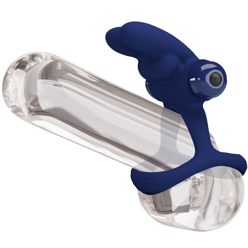 PRETTY LOVE - FRANCISCO DOUBLE ANNEAU VIBRANT LAPIN BLEU - Sensualia