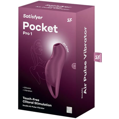 SATISFYER - POCKET PRO 1 STIMULATEUR DE CLITORIS GRENAT - Sensualia