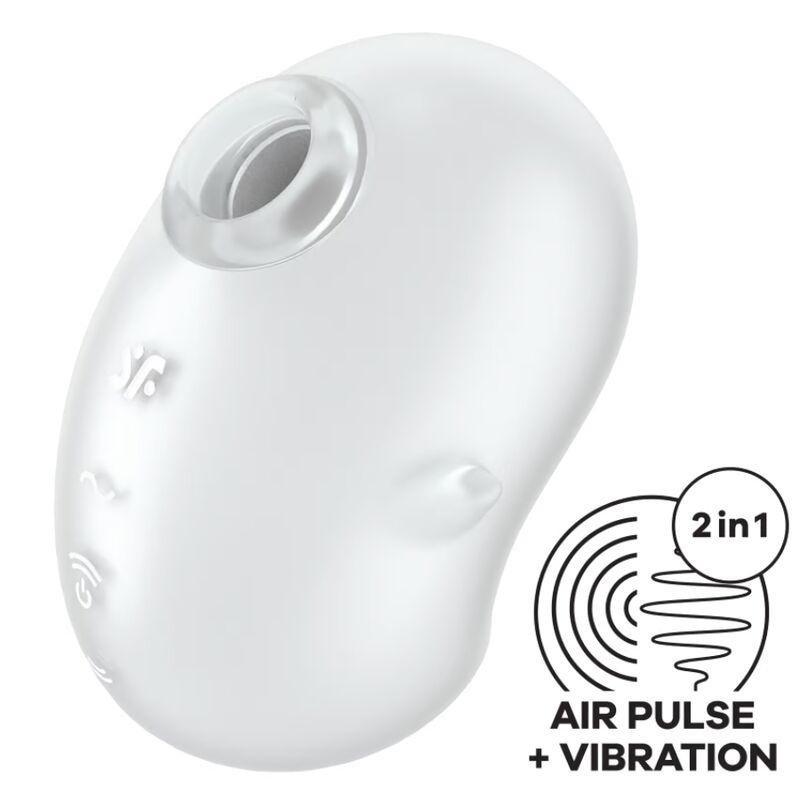 SATISFYER - CUTIE GHOST VIBRATEUR  POSER BLANC - Sensualia